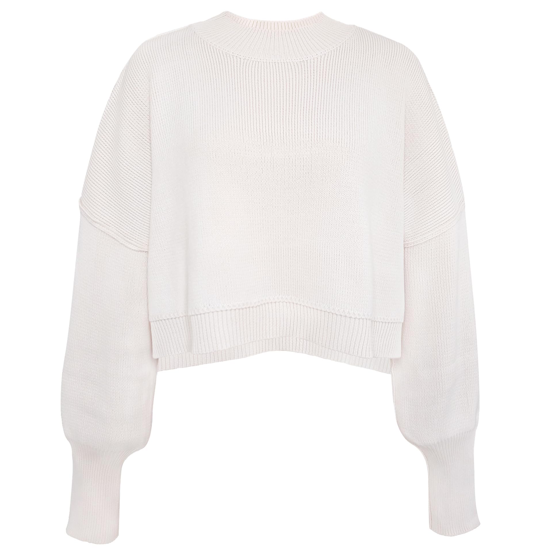 Amazon.com: Women's Crewneck Cropped Sweater Fall Ribbed Knit